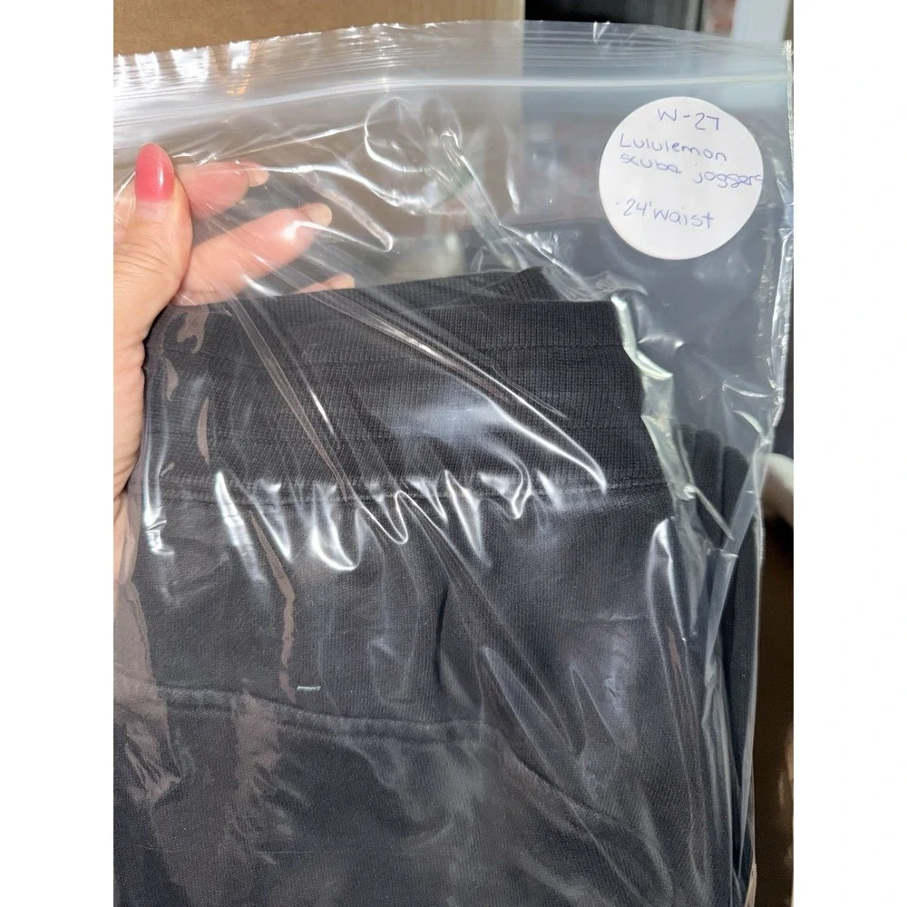 Lululemon Scuba High-Rise Jogger Black Cotton Fleece Sweatpants Size 0 W-27